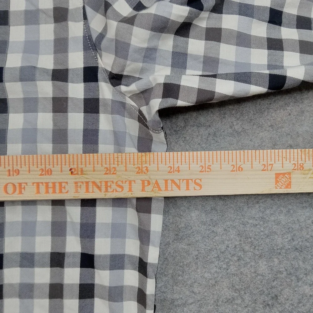 The North Face Shirt Mens XL Gray Check Button Front Long‎ Sleeve Woven Casual